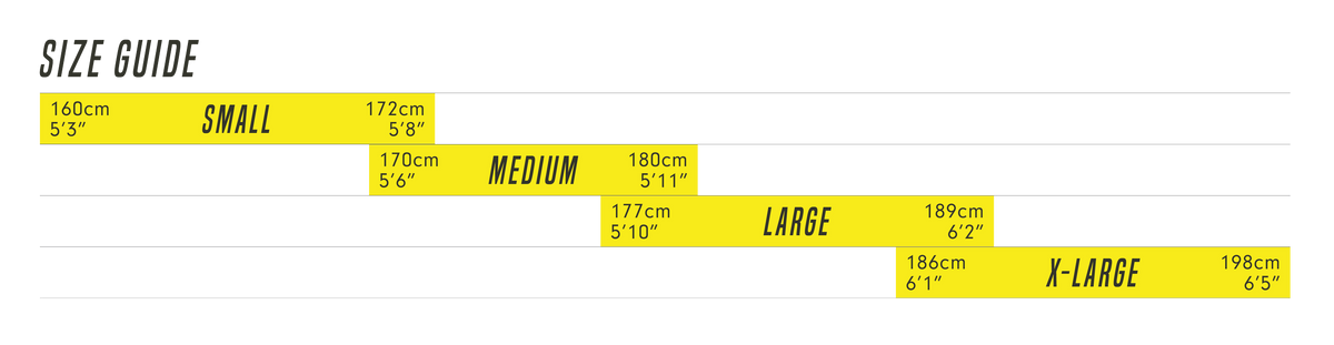 Highlander II size chart